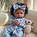 BABESIDE Lifelike Reborn Black Girl- 18-Inch Realistic Newborn Real Life Baby Dolls with Clothes and Toy Gift for Kids Age 3+