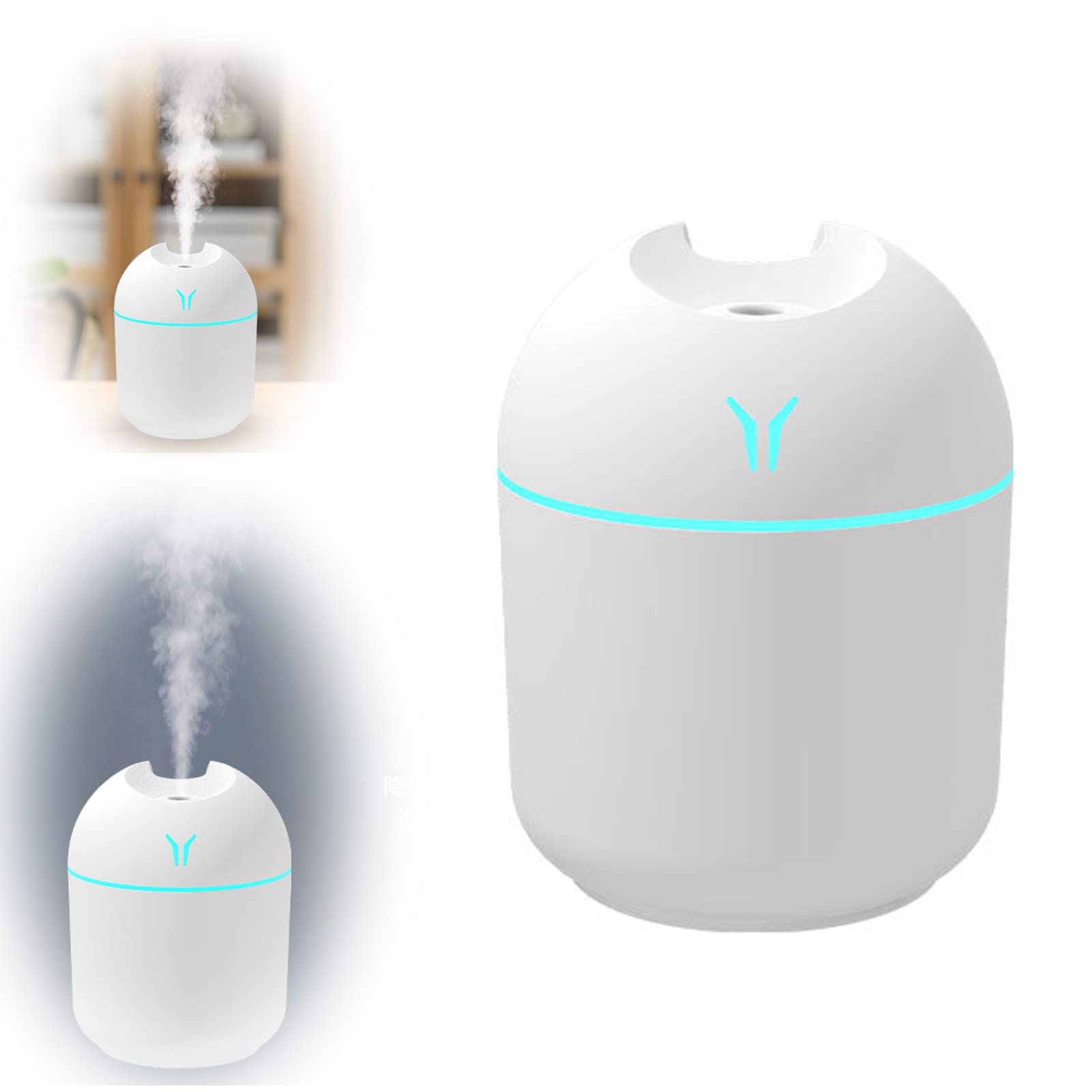 Baseus Car Diffuser & Humidifier - USB Powered Portable Aroma Air Freshener Cool Mist Auto Air Humidifier For Home Office Car Grey