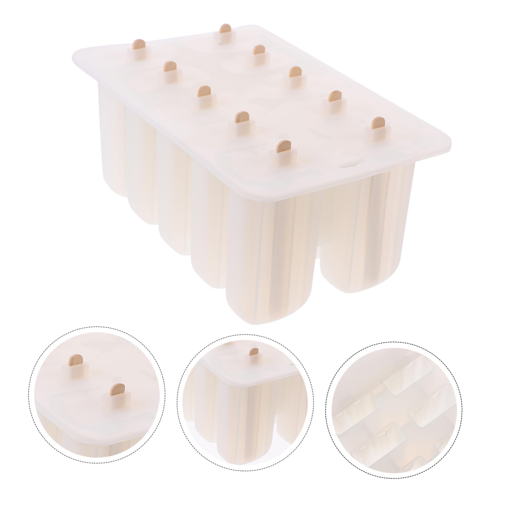Moule à Glaces DIY en Silicone, Lot de 10 avec Bâtonnets