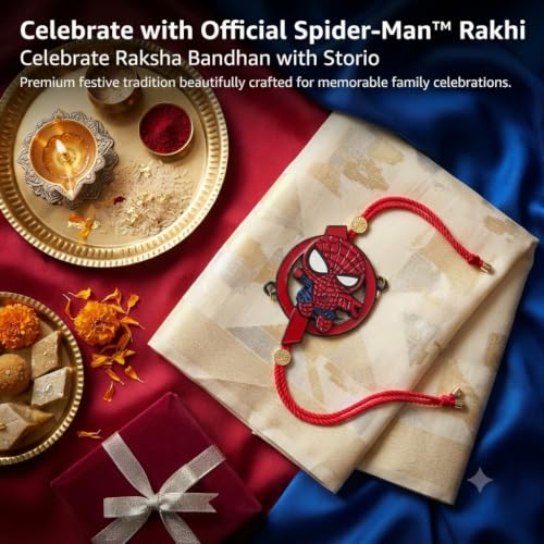 Image of Marvel Spider-Man Metal Fidget Spinner Rakhi | Officially Licensed | 2 in 1 Toy and Rakhi | Rakhi for Boys, Bhaiya, Bhai | Raksha Bandhan Gift