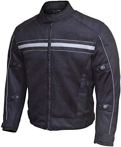 WICKED STOCK Motorcycle Jacket-Summer Motorcycle Jacket-CE Armor Motorcycle Jacket Men-High Visibility Mesh Motorcycle Jacket