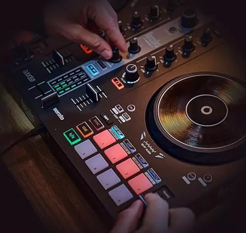 Image of Hercules DJControl Inpulse 300 MK2 2-Channel DJ Controller Bundle with Case, TRS-to-RCA Breakout Cable, and Austin Bazaar Polishing Cloth