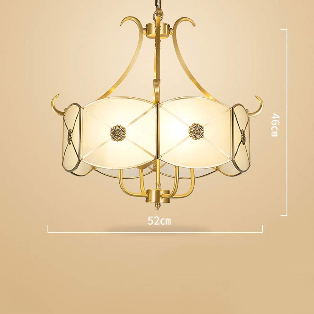 Lámpara moderna minimalista de cristal para estudio de restaurante de cobre