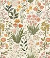 Orainege Floral Peel and Stick Wallpaper Boho Floral Contact Paper 16.9in x118.1in Vintage Flower Wallpaper Peel and Stick Self Adhesive Flower Contact Paper Botanical Decor for Bedroom Vinyl