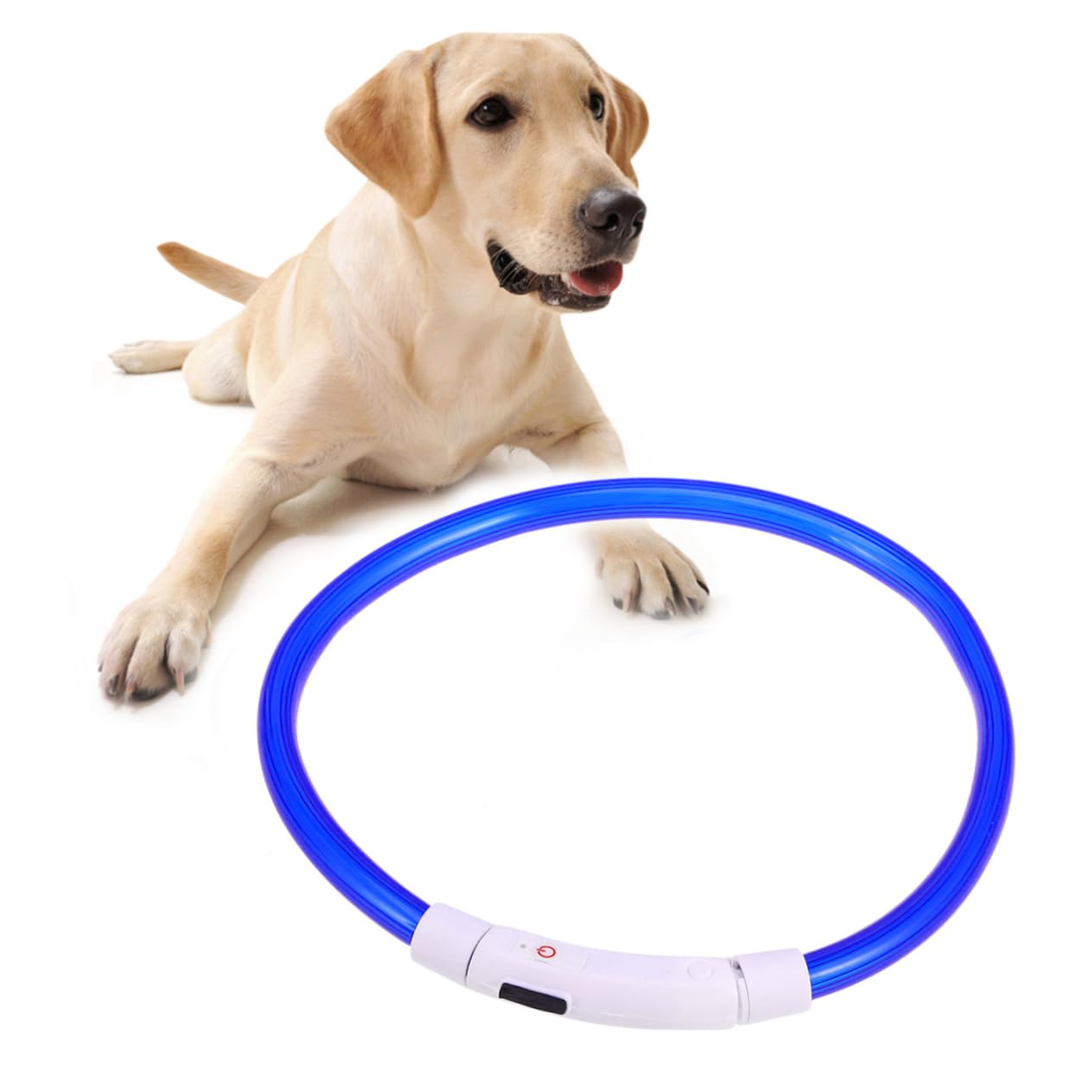 SUPVOX 3piezas Collar Led Recargable para Perros De Collar USB Modos De Luz para Paseos Nocturnos Azul