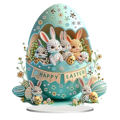 JJFox DIY Tabletop Diamond Art Painting Kit，Desktop Ornament Special Shaped