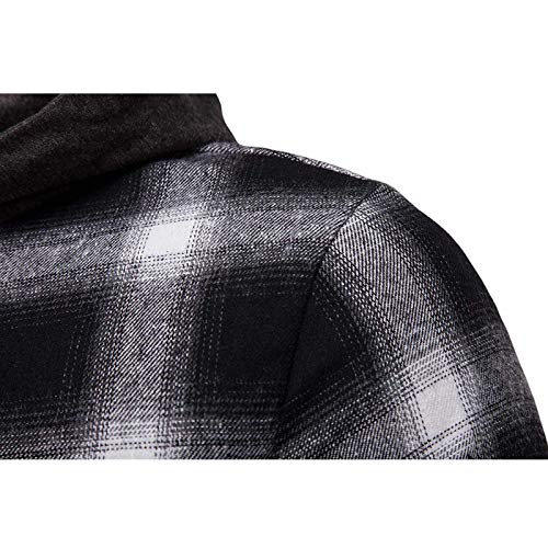 Flannel Hoodie for Men Hooded Flanel Shirt with Hood Lightweight Plaid Men's Casual Button-Down Shirts4