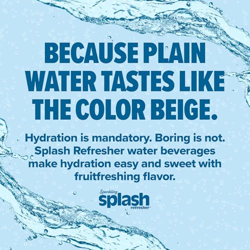 Image of SPLASH REFRESHER Sparkling Water, Black Cherry - 8-Pack, 12 Fl Oz Cans - Flavored Carbonated Seltzer Water with Electrolytes, Zero Sugar & Zero Calories