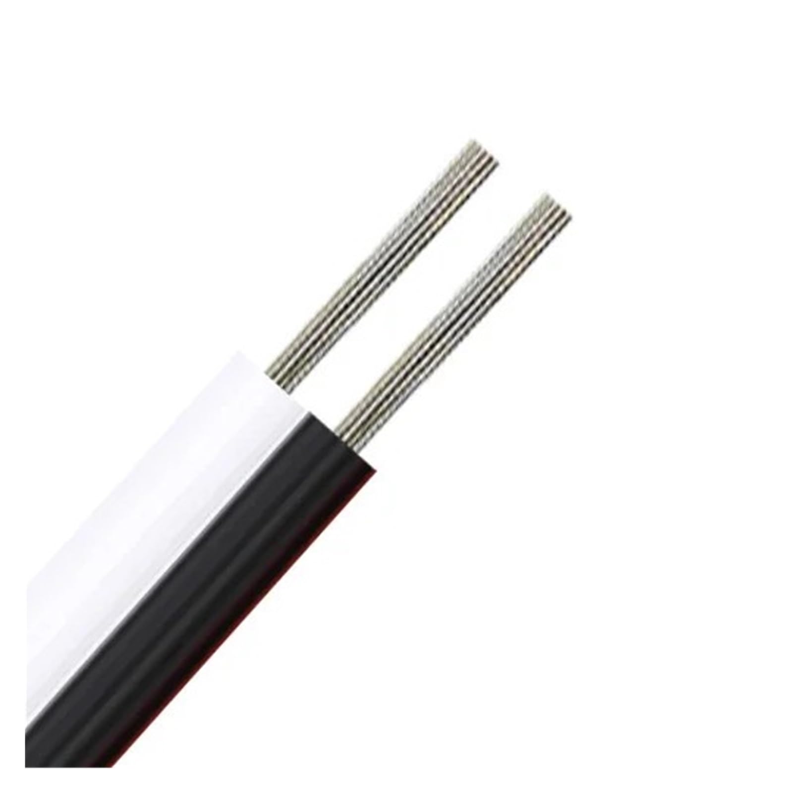 5-100m 2Pin Przewód Przyłączeniowy 22 20 18 Kabel Miedziany Cynowany 12V Elektryczny Dla 3528 5050 Jednokolorowe Paski Oświetlenie Żarówki(White Black,20m 22 AWG)