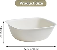 Vista 3 de Lavabo portátil para lavar, lavabo multiusos de plástico, bandeja apilable de frutas y verduras para limpieza (S, blanco)