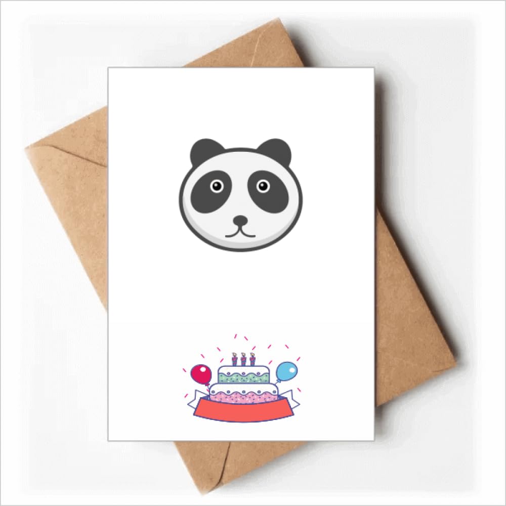 Cartoon Animal Lovely Panda Mildness Happy Birthday Greeting Cards Envelopes Blank