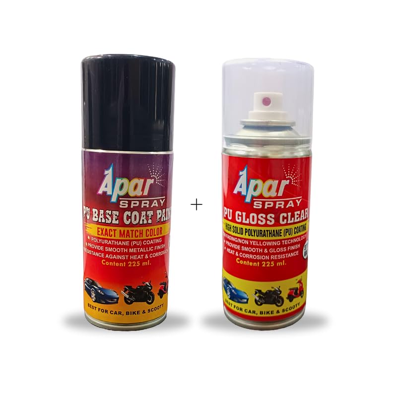 APAR Spray Paint Canyon Ridge (RC Colour Name) - Base Coat+ GC, Compatible for Ford EcoSport and Freestyle Cars -225 ml (Pack of 2-Pcs)