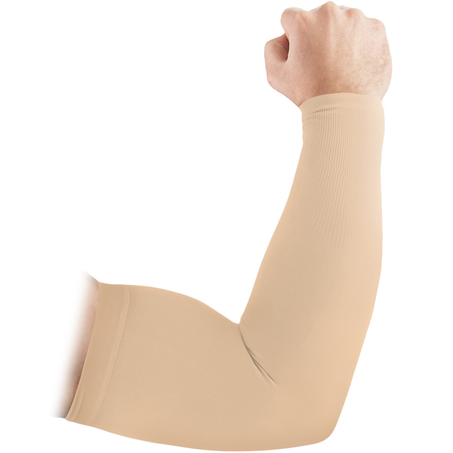 kemford Arm Sleeves for Men and Women – 1 Pair – Tattoo Cover Up, Sun Protection - Cooling UPF 50 Compression - Basketball Running (Large, Beige)-picture-31