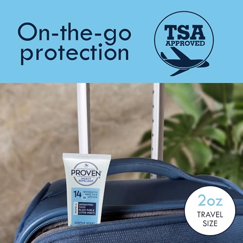 Image of Proven Insect Repellent Lotion, Keep Mosquitoes, Ticks and Flies Off, DEET Alternative Repellent, Up to 14-Hour Protection, Great for Camping or Hiking, 2 Ounce, Gentle Scent Lotion
