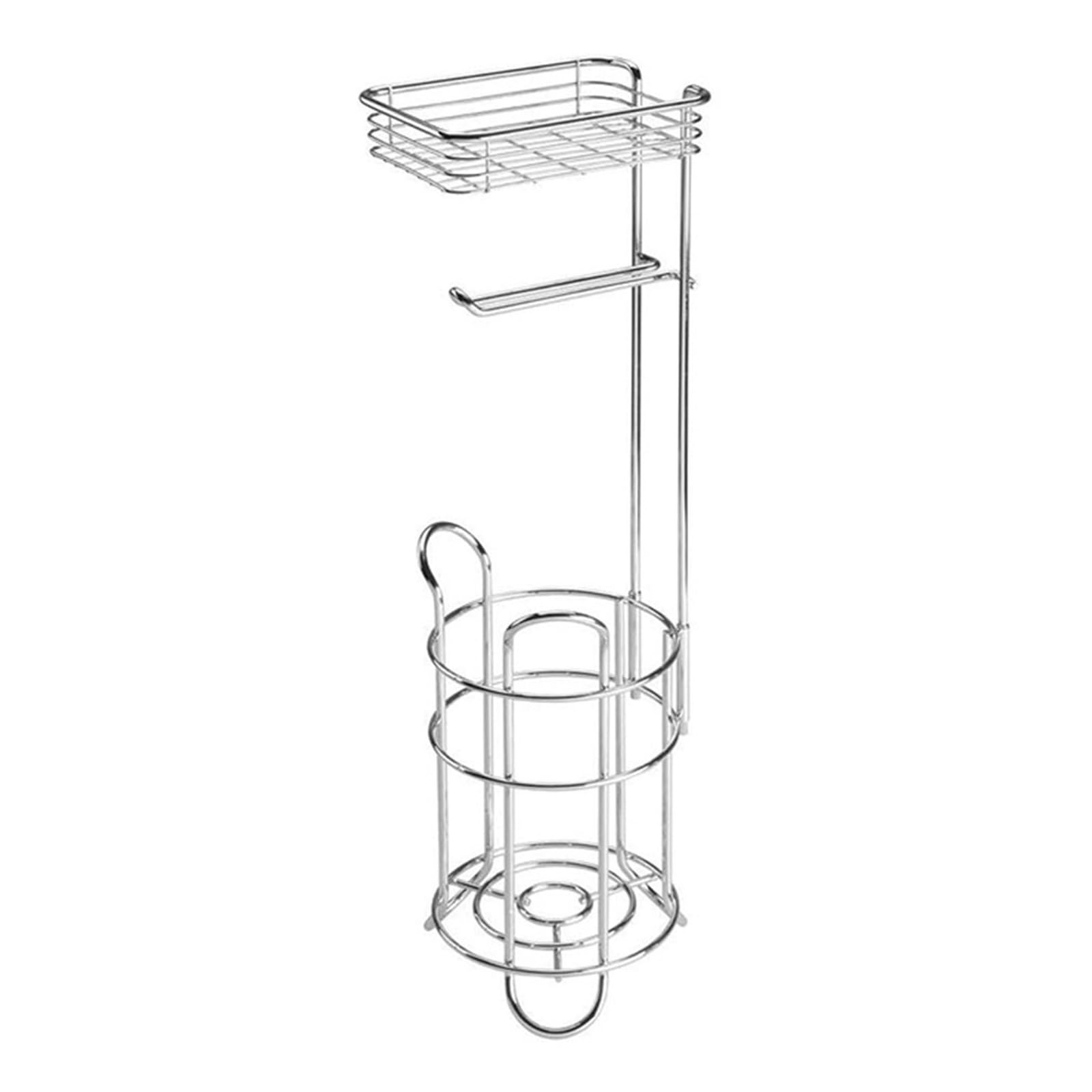Elnwnnkc Silver Modern Floor Mounted Stand Strong Iron Construction Easy To Smooth Tissue Brackets For Homes Use Tissue Owner Stand