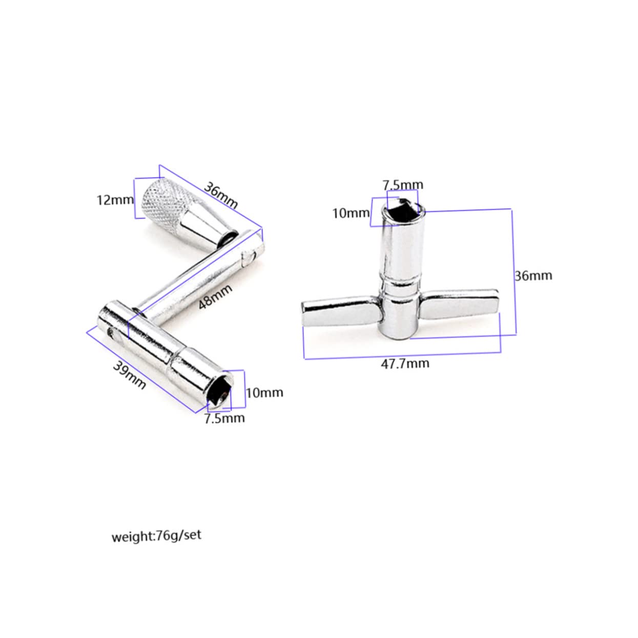 ibasenice 3ensembles Clés Pour Outils De Métal Pour Accordage De Batterie Parfait Pour Batteurs Et Percussionnistes