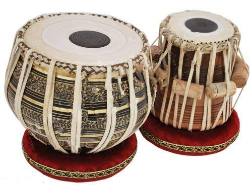 Image of Sheesham Wood Tb-0092 Hand Made Brass Tabla Set Black Color Indian Musical Instrument Bayan Tabla, Dayan Tabla For Beginners & Students