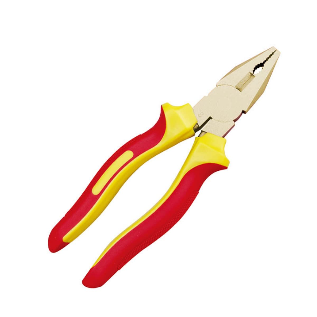 WEDO Lineman Injektionszange, funkenfrei, 20,3 cm, VDE 1000 V, funkenfrei, Sicherheitslineman-Injektionszange, rutschfeste Griffe aus zwei Materialien, Backenhärte HRC20-30