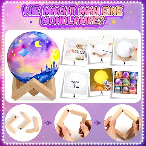 Pourbibi Bastelset Kinder ab 6 7 8 9 10 Jahre,Geschenke Mädchen, Space Kit – Ansicht 6
