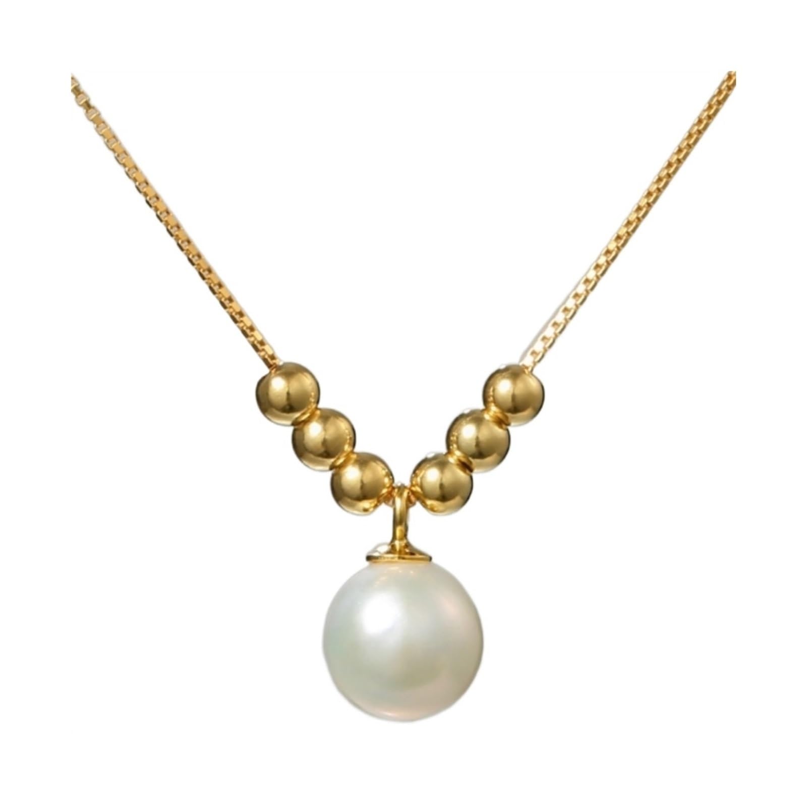 Colliers pendentifs perle d'or 18 carats hypoallergénique sans irritation - 4