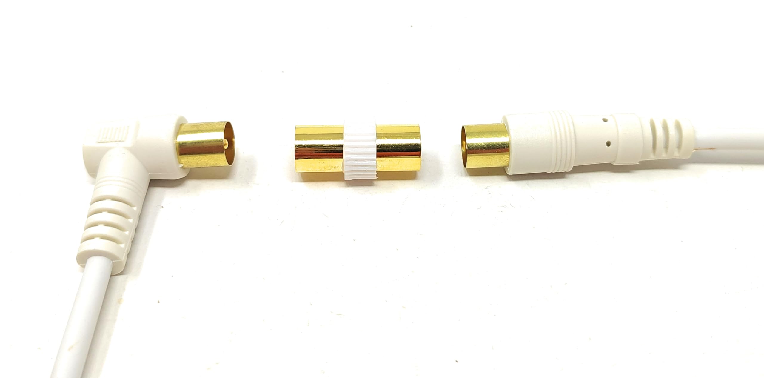 mcore 2m TV Aerial Coaxial Cable Male to Male, Satellite RF Antenna Coax RG59 Lead Gold Plated Connectors with… - Image 2
