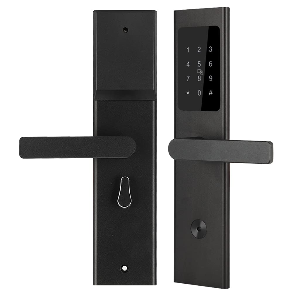 Ultracienka inteligentna blokada Bluetooth, bezpieczny dostęp do kart/hasła do domu, hotelu, mieszkania, czarny