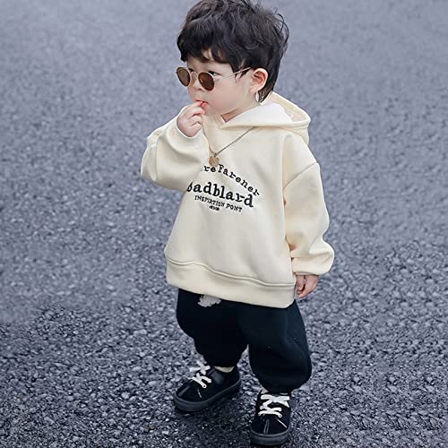 Toddler Boys Fleece Sweatpants Straight Elastic Waist Drawstring Jogger Kids Cute Fall Winter Warm Pants with Pockets4