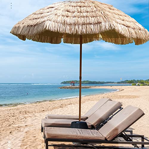 Jemmco Tiki Umbrella Outdoor Patio, Ultraviolet-Proof Thatch Umbrella With Tilt Design, Grass Beach Umbrella, Rotatable, For Outdoor Tiki Bar, Tropical Palapa, Garden Beach Pool Backyard (Size : 8Ft) #TOP6