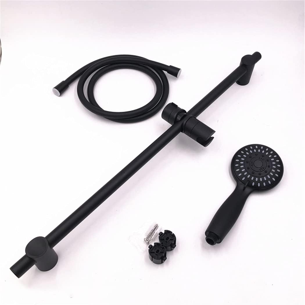 KEHAIOO Bathroom Matte Black Shower Sliding Bar Shower Head Holder Handheld Shower & Hose Shower Equipment