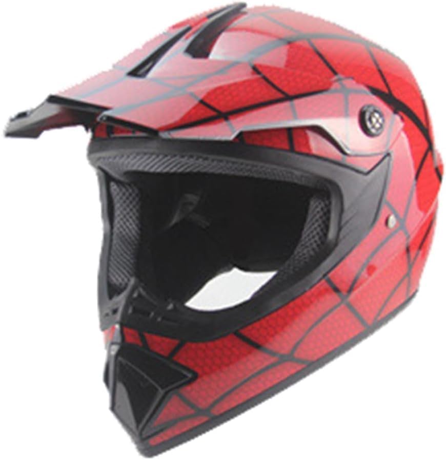 Miniatura 6 de Cascos de motocross DOT para adultos, hombres, mujeres, jóvenes, niños, motocross, todoterreno, ATV, cascos de araña roja aprobados por DOT, cascos