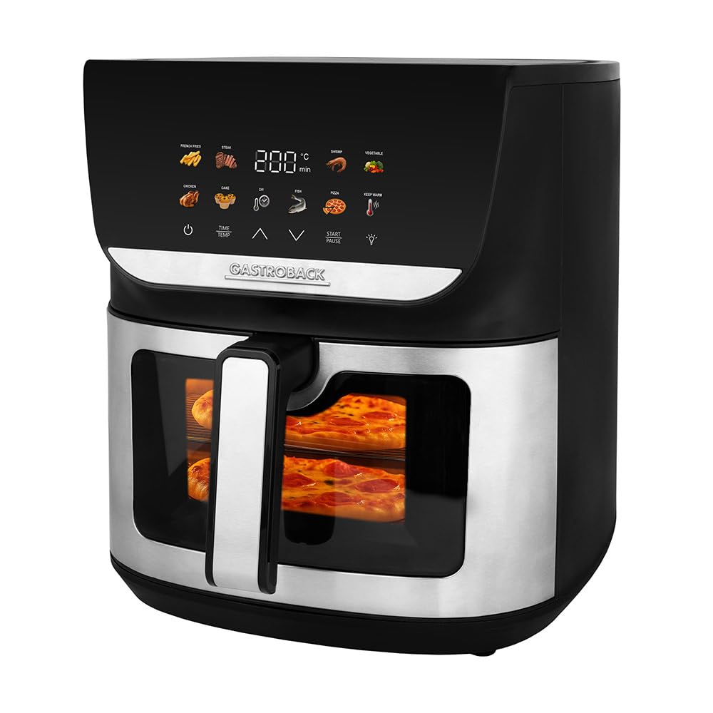 Heißluftfritteuse XXL 8L Familie, Multi Airfryer & Mini Backofen 2000W mit 10 Automatikprogrammen, DuoHeat Ober- und Unterhitze, Touchscreen Farbdisplay, 80-200°C, fettarm mit bis zu 95% weniger Öl