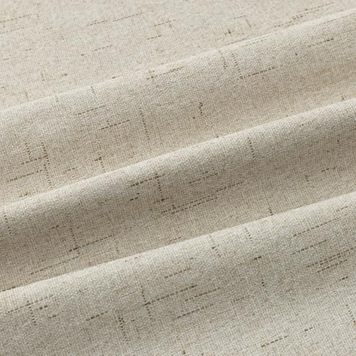 Image of 100% Blackout Linen Textured Curtains for Bedroom Full Light Blocking Room Darkening Bronze Grommet Window Drapes Thermal Insulated Energy Efficient Home Decor 52x84 Linen (2 Panels)