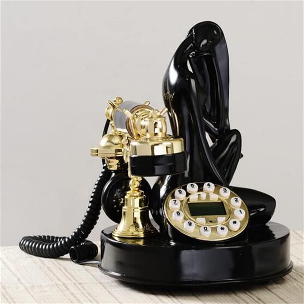 European Vintage Telephone Rustic Wired Household Landline Living Room Antique Decorative Ornaments