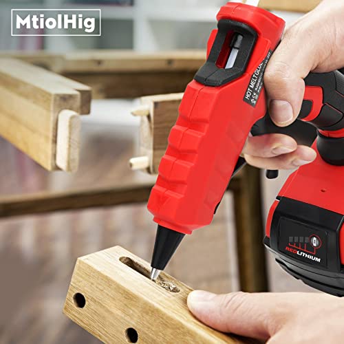 Mtiolhig Cordless Hot Glue Gun For Milwaukee M18 Battery, Handheld Electric Power Battery Operated Wirelesshot Glue Gun Cordless Kit With 30Pcs 0.27'' Mini Glue Sticks For Crafts (Battery Not Include) #TOP6