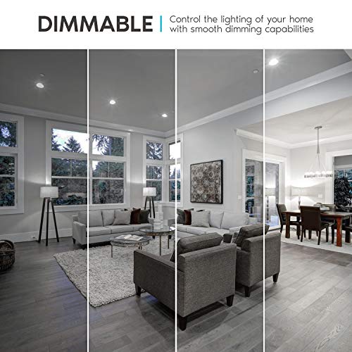 LUXRITE A19 LED Bulb 60W Equivalent, 5000K Bright White, 800 Lumens, Dimmable Standard LED Light Bulbs 9W, Enclosed Fixture Rated, Energy Star, E26 Medium Base - Indoor and Outdoor (6 Pack) by LUXRITE - Image 6