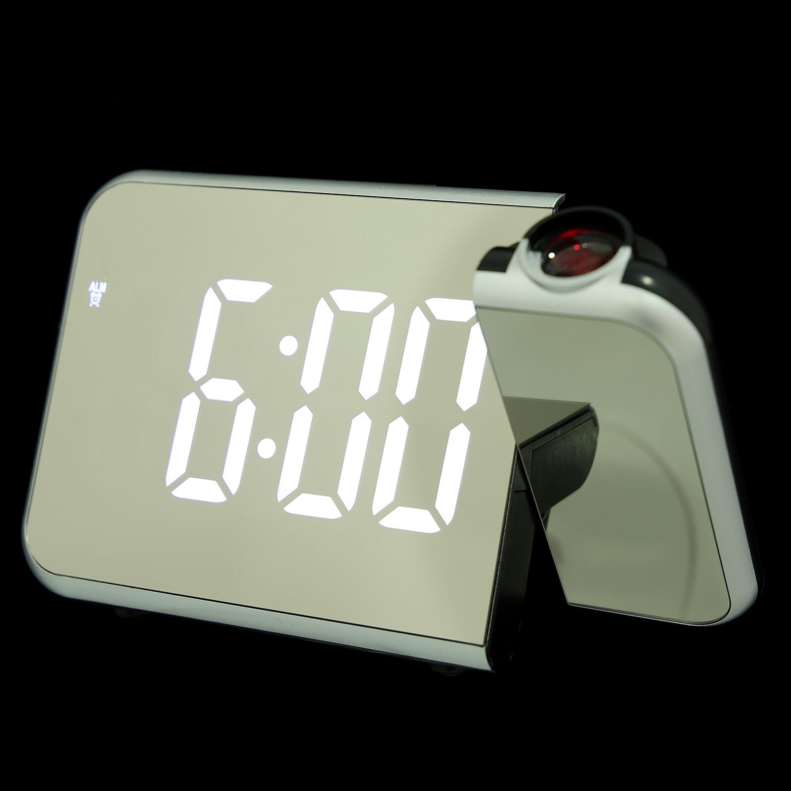 TOYANDONA Reloj Despertador de Proyección de Escritorio LED Digital | Plástico, 1 Juego Cable Usb, Funciones Múltiples, Uso en Bar y Restaurante