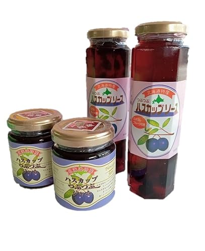 (北海道果実の恵み)手作りハスカップジャム・ソース4本セット