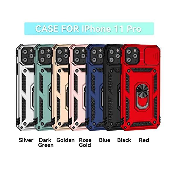 Jiyu Funda Compatible con iPhone 11 Pro 5.8" Carcasă Armor Militar - Imagen 3