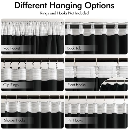Image of MIULEE Black Velvet Pinch Pleat Blackout Curtains W52 X L96 Inches | 2 Panels,Luxury,Thermal Insulated,Super Soft,Back Tab & Rod Pocket,for Bedroom Living Room