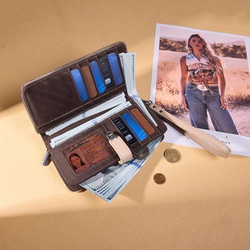 Montana West Large Bifold Wristlet Wallets for Women with ID Window - image 2