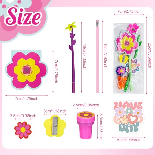 Papeterie à fleurs lot de 134 pièces pour remplacer les fournitures ternes - 2