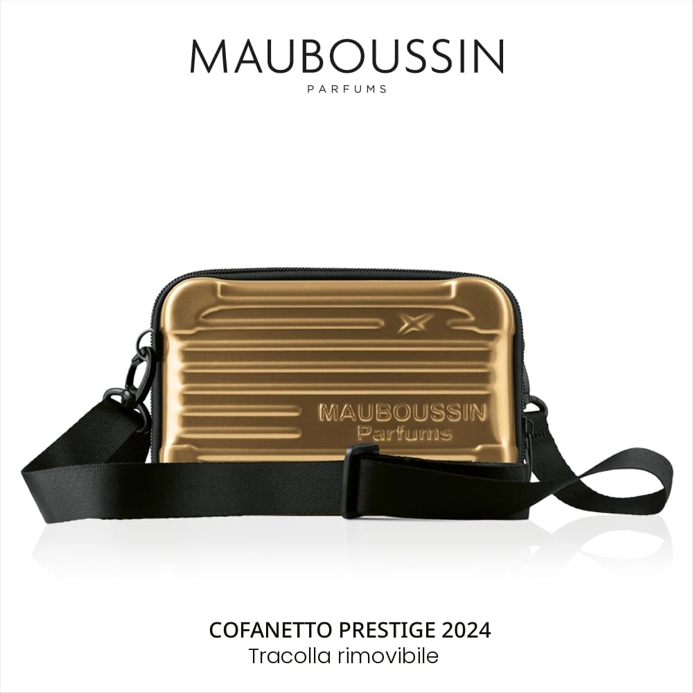 Mauboussin - Cofanetto Prestige Star : Eau de Parfum 90ml, Latte Corpo 75ml, Spray da Viaggio 20ml & Borsa a Tracolla