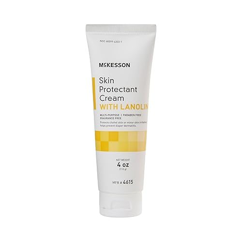 McKesson Crema protectora para la piel con lanolina, sin parabenos y fragancia, sin perfume, 4 onzas, 1 unidad