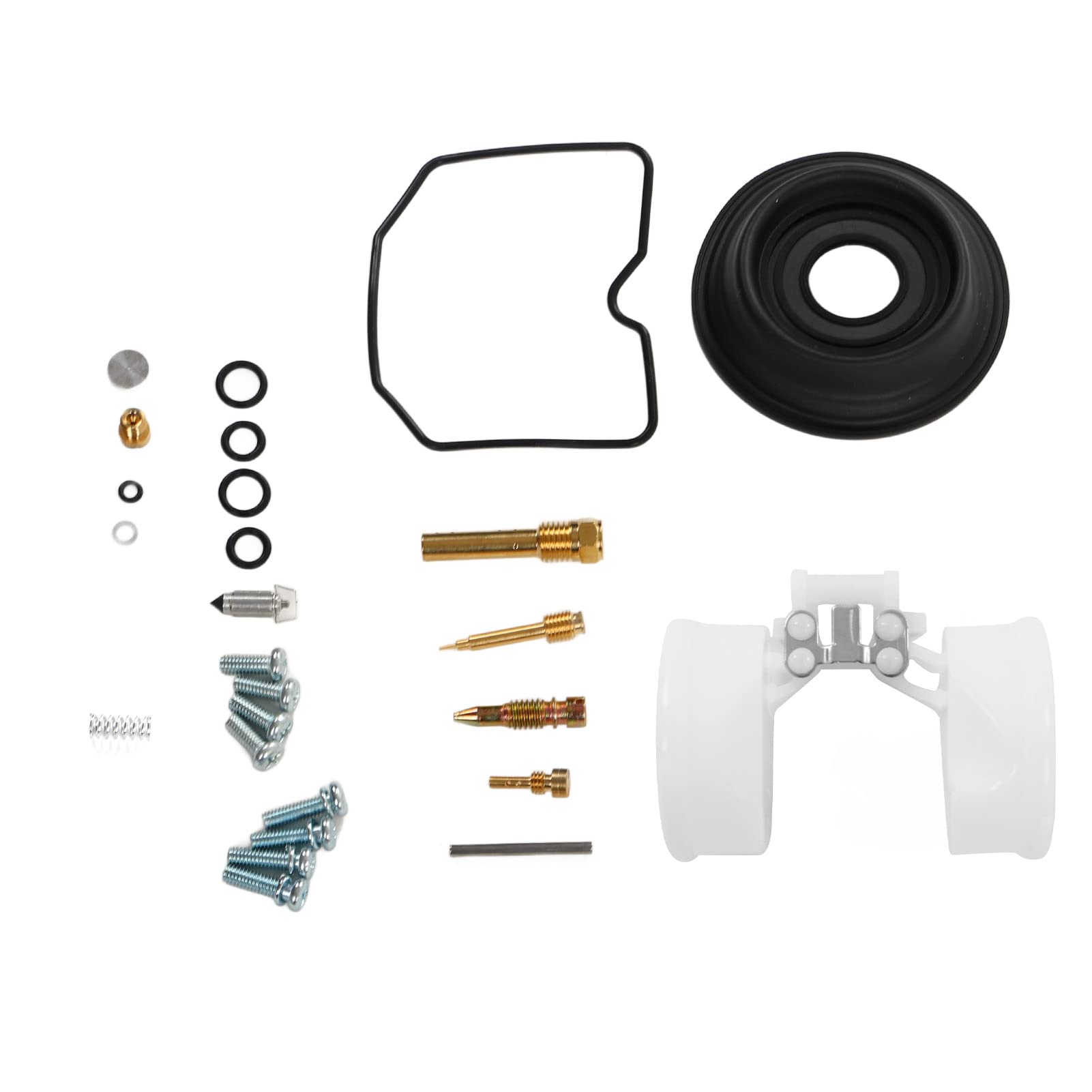 Aramox Kit de Réparation de Carburateur pour Moto, 2 Ensembles 52 Pièces, Compatible avec ER500 ER-5 1998-2005, Métal et Caoutchouc ABS