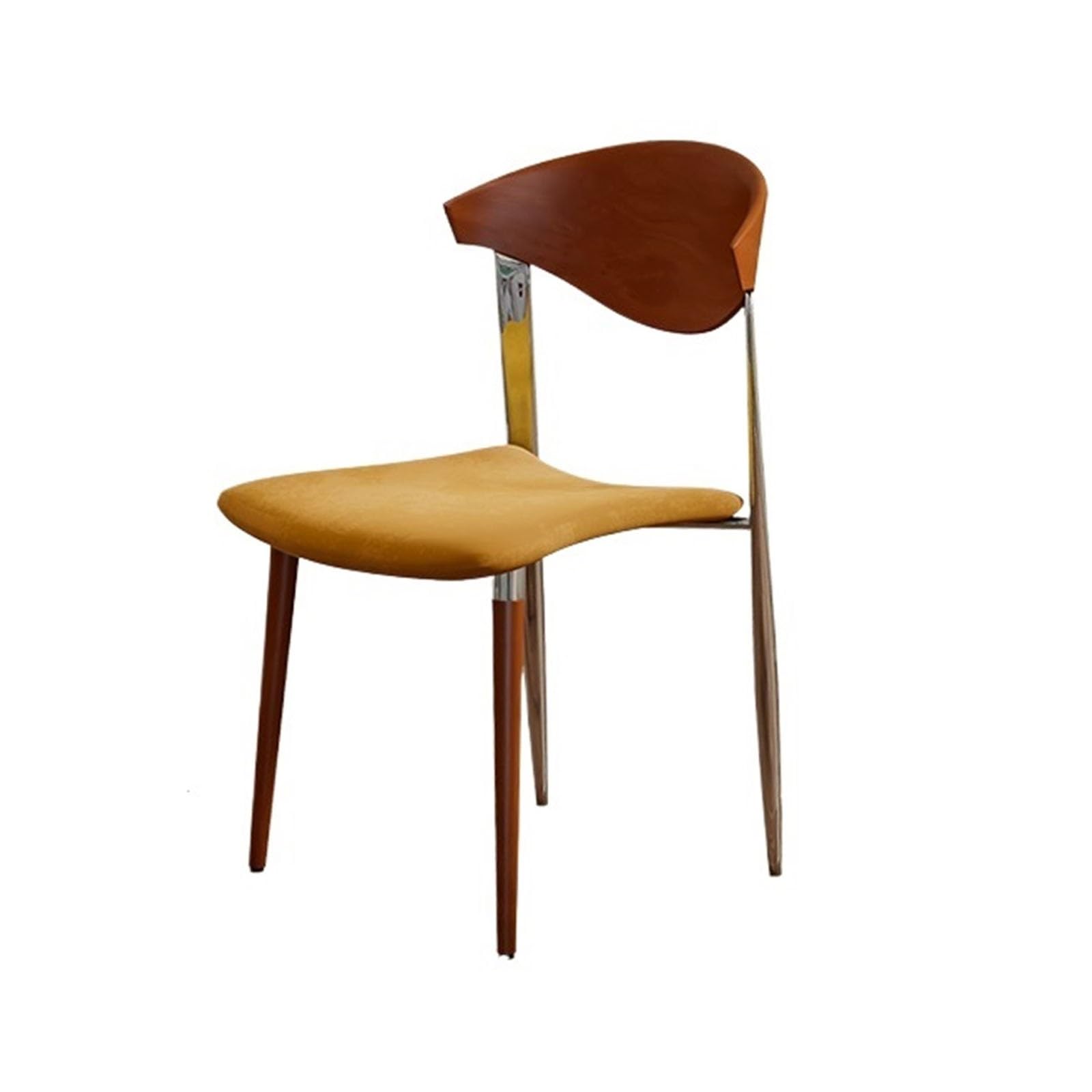 T2H9B5V4G8 Dining Chairs Dining Chairs, Kitchen Room with Backrest and Natural Wood Legs, Mid Century Modern Armless Chair, Upholstered Seat(Yellow)
