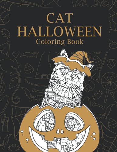 Cat Halloween Coloring Book: An Adults Halloween Coloring Books for Cat Lovers, Cat Patterns Zentangle and Painting Gifts Arts and Crafts image 2