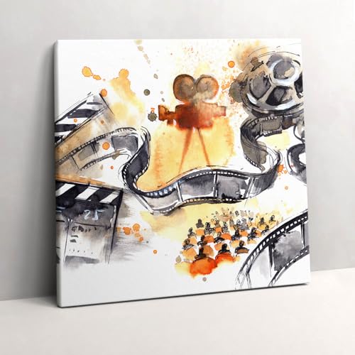 Murale d'art tableau photo sur toile 60x60cm pour habiller un mur vide avec style cinéma