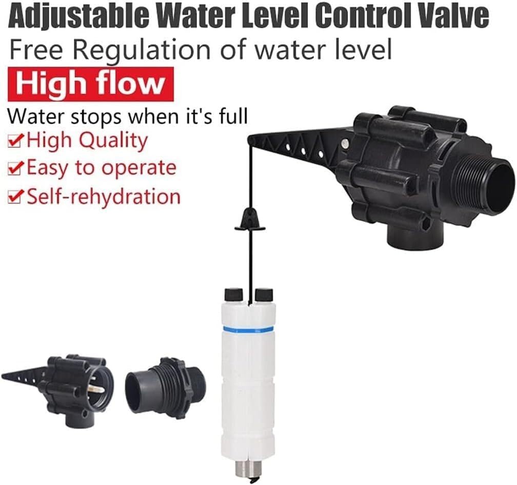 Válvula De Flotador, Válvula De Flotador Roscada, Válvula De Bola, 1 Válvula De Control De Nivel De Agua Ajustable, Válvula De Flotador para Bomba De Agua, TB32(1.2inch)