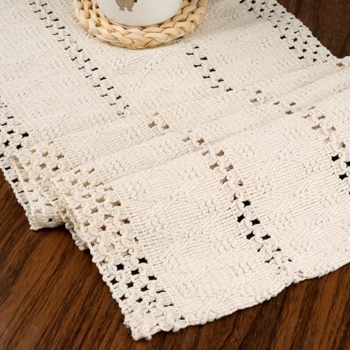 Tischläufer Beige Boho Makramee Landhausstil Rechteck Table Runner Baumwolle Vintage Bauernhaus Waschbar Tisch Dekoration für Hochzeitsfeiern Geburtstage und Gartendekorationen 30 x 140cm Tischläufer Beige Boho Makramee Landhausstil Rechteck Table Runner Baumwolle Vintage Bauernhaus Waschbar Tisch Dekoration für Hochzeitsfeiern Geburtstage und Gartendekorationen 30 x 140cm