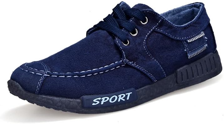 Mens Vintage Low Top Washed Denim Canvas Shoes